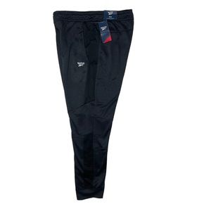 NEW Reebok Men's SLIM Fit Foul Line Pants Joggers Size L Black Heather MSRP $70